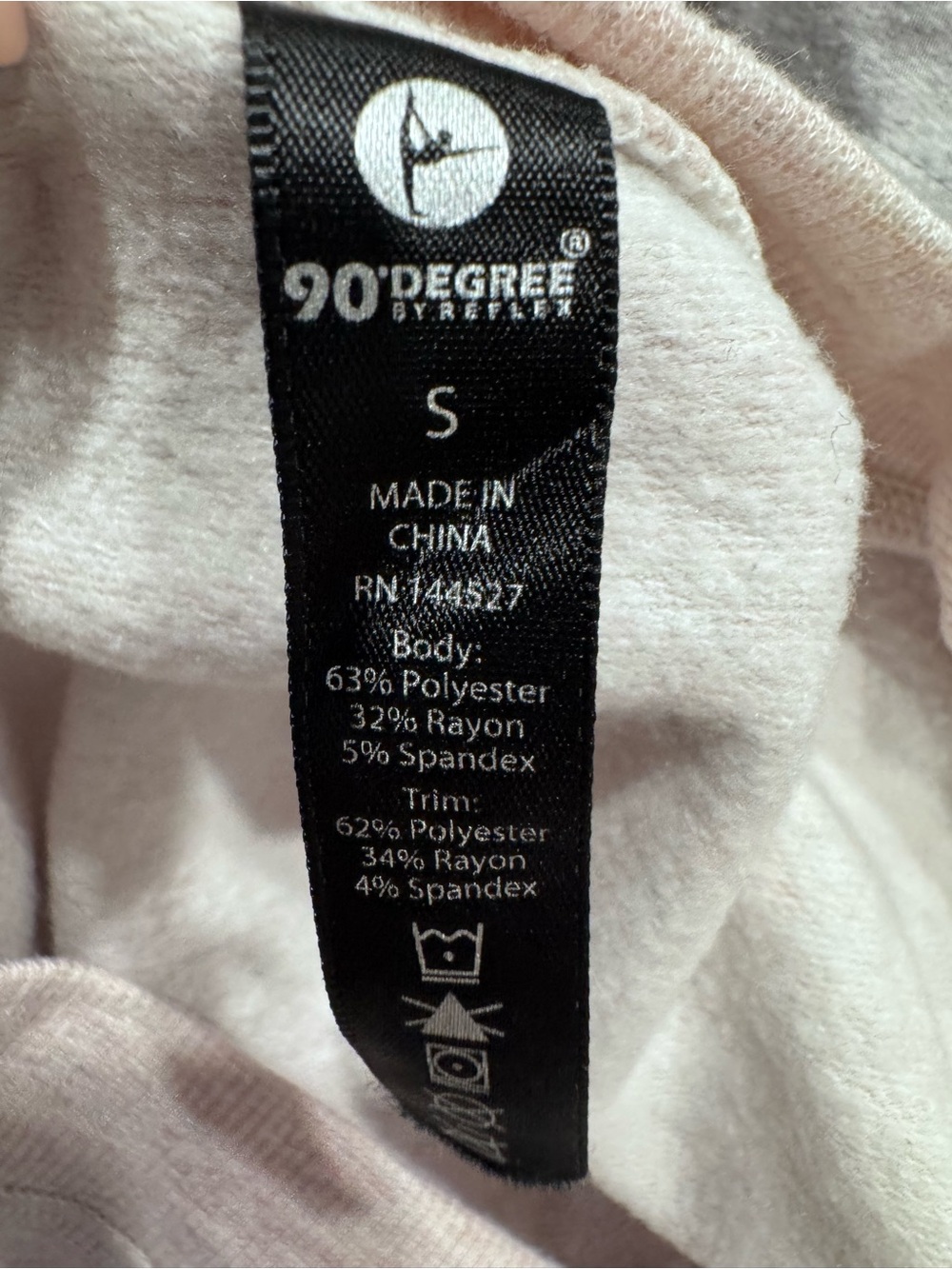90 Degree By Reflex Light Pink Lace-Up Side Sweatshirt - Picture 6 of 6